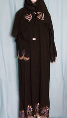 Abaya 1970 Dubai Black Sheela Abaya Embroidered