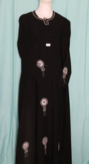 Abaya 1971 Dubai Black Sheela Abaya Embroidered