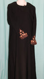 Abaya 1972 Dubai Black Abaya Sheela Embroidered