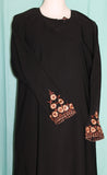 Abaya 1972 Dubai Black Abaya Sheela Embroidered