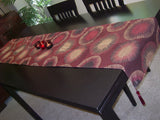 Table Runner 507 Maroon Tassels Home Linen Table Cloth Shieno
