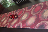Table Runner 507 Maroon Tassels Home Linen Table Cloth Shieno