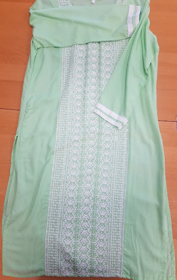Blouse 6201242 Solid Cotton White Thread Detail Medium Latge Size Kurti