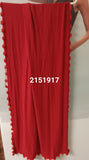 Scarf 2151917 Red Jersey Pom Pom Fancy Dupatta Chunni Shawl