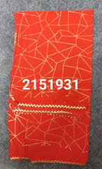 Dupatta 2151931 Solid Red Georgette Gold Detail Dupatta Chunni Shawl