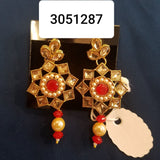Earrings 3051287 Indian Designer Golden Red Earrings