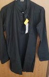 Men's 4581609 Black  Blue Kurta Pajama Set Size S M L