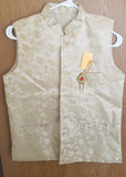 Men’s 458 1608 Koti Men’s Beige Tropical Waist Coat Jacket