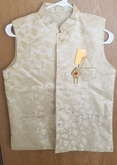 Men’s 458 1608 Koti Men’s Beige Tropical Waist Coat Jacket
