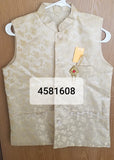 Men’s 458 1608 Koti Men’s Beige Tropical Waist Coat Jacket