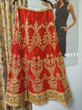 Lehenga 6111 Red Net Gold detail Party Wear Lehenga Set Small Size Choli