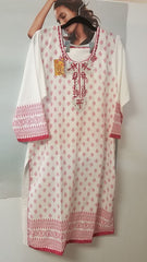 Suit 6381904 White Rayon Salwar Kameez Dupatta 3 Pieces XL44 Size Suit