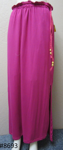 Skirt 8693 Jersey Polyester Pink Long Trendy Skirt