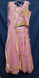 Lehenga 8893 Mauve Net Gold Zari Party Wear Lehenga Set Medium Size Choli