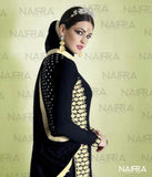 Suit 7726 Black Georgette Salwar Kameez Dupatta Medium Size Party Wear Dress