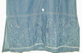 Denim Top 107 Blue Denim (L) Overshirt Embroidered