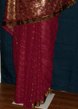 Saree Maroon Chiffon