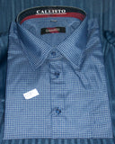 Men's Dress Shirt Blue check