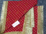 Mata Chunni 1411243 Red Mata Dupatta Indian Pooja Ghar Shieno Sarees