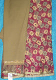 Saree 1249 Hina Green Printed Chiffon Party Wear Sari Saris Shieno Sarees