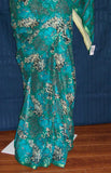 Saree 1251 Green Black Printed Chiffon Party Wear Sari Saris Shieno Sarees