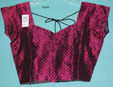 Choli 1338 Pink Brocade Party Wear Saree Blouse Small Size Shieno Sarees
