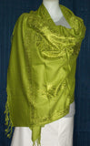 Shawl 1391 Green Synthetic Wrap Shawl Shieno Sarees