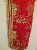 Mata Chunni 1411103 Red Mata Dupatta Indian Pooja Ghar Shieno Sarees