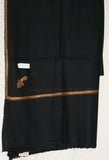 Shawl 1453 Black Wool Blend Kashmiri Shawl Wrap