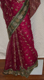 Net Saree 1508 Pink Designer Party Wear Sari Shieno Sarees