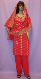 Suit 1523 Red Georgette Sequins Detail Salwar Kameez Dupatta Shieno