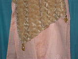 Shawl 1534 Wrap Beige Golden Plush Velvet Shieno Sarees