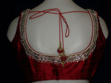 Saree 1540 Designer Bridal Saree in Red Chiffon for Wedding / Party