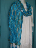 Stole 1609 Scarf Shawl Wrap Turquoise Dupatta