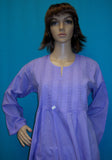 Blouse 1668 Purple Cotton Embroidered (M) Tunic Top Shirt Kurti Shieno