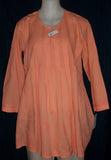 Blouse 1633 Orange Cotton Tunic Top Kurti Medium Size Shirt Shieno