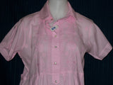 Blouse 1649 Pink Cotton Embroidered Small Size Flair Blouse Kurti Shieno