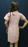 Blouse 1649 Pink Cotton Embroidered Small Size Flair Blouse Kurti Shieno