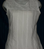 Blouse 1658 White Cotton Tunic Top Kurti Shirt Blouse Shieno