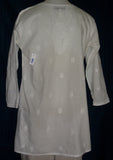 Blouse 1677 White Cotton Hand Craft Tunic Kurti Shieno Sarees