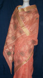 Saree 1686 Pink Cotton Doriya Lucknavi Party Wear Sari Shieno Sarees