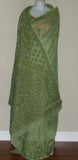 Saree 1687 Green Cotton Lucknavi Lawn Designer Party Wear Sari Shieno Sarees