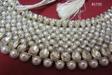 Necklace 3051735 Indian Designer Silver Finish Pearl Beads Guloband Necklace Set