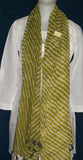 Scarf 1739 Green Cotton Tie Dye Dupatta Chunni Shawl Shien Fremont