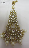 Necklace 3051743 Indian Designer Gold Finish Silver Crystals Necklace Set