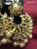 Earrings 3051753 Indian Designer Earrings Golden Crystals Pearl Beads