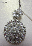Tikka 3051770 Indian Designer Maang Silver CZ Crystal Stones