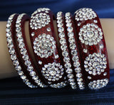 Cuff Bangles 1772 Red Wedding Wear Choodra Bangles Shieno Sarees