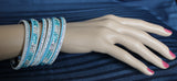 Cuff Bangles 1773 Silver Firozi Bangles Shieno Sarees