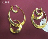Earrings 3051785 Monet Designer Golden Double Circle Earrings